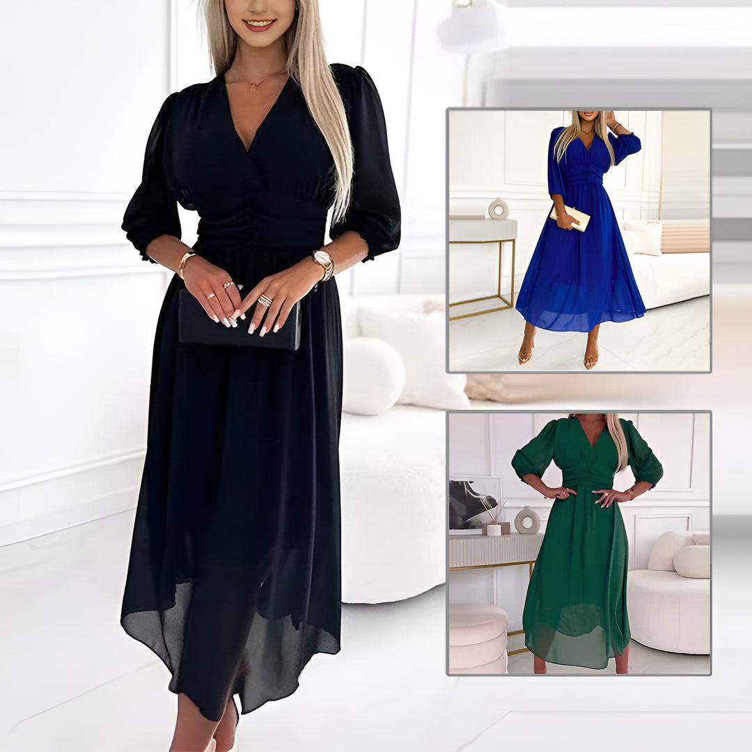 Elin™ | Elegant Lätt Klänning i Silkes Chiffon